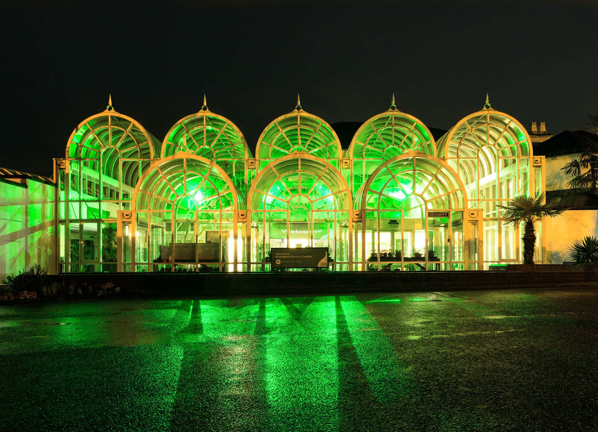Birmingham Botanical Gardens green lights