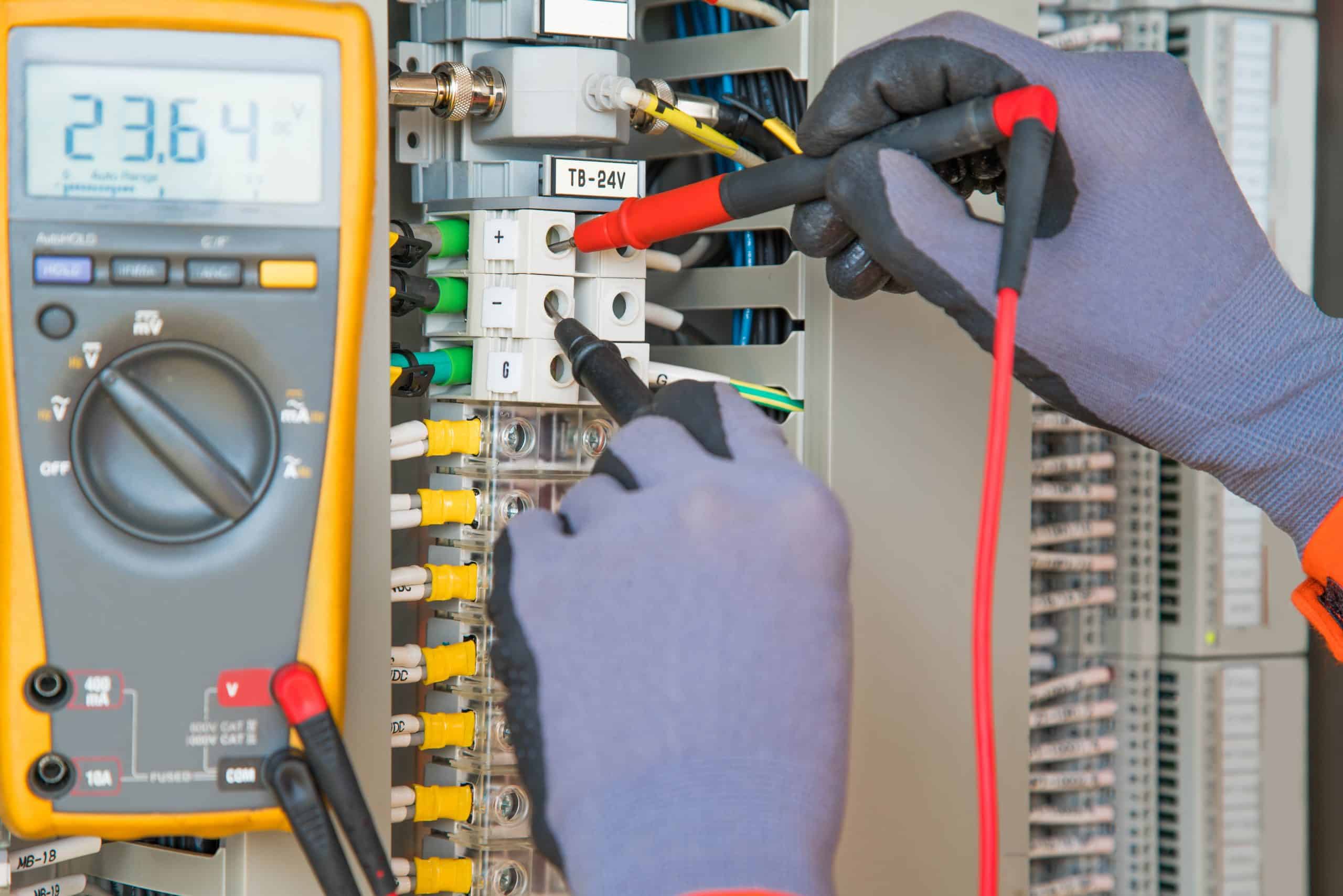 Periodic Fixed Wire Inspections testing electrical panel